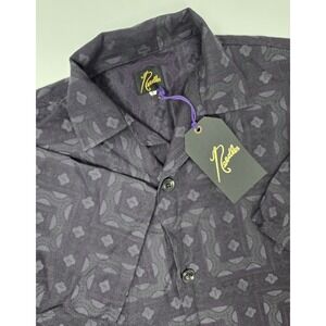 Needles Shirt Mens‎ L Ethnic Jacquard Cabana Short Sleeve Open Collar Chore Pkt